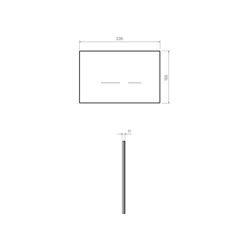 Parisi Blade Sensor Function Glass Flush Panel - Black - Image 2