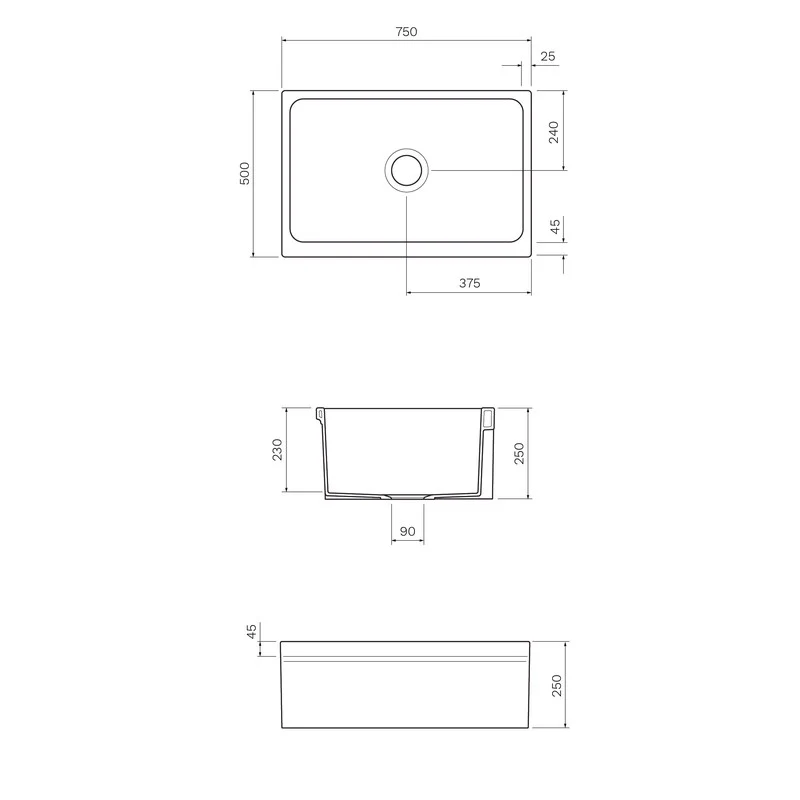 Parisi Butler Single Bowl Sink - Image 2
