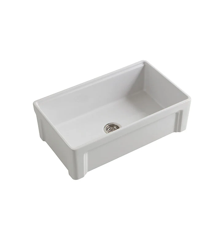 Parisi Cornice Single Bowl Sink 760mm - White Gloss