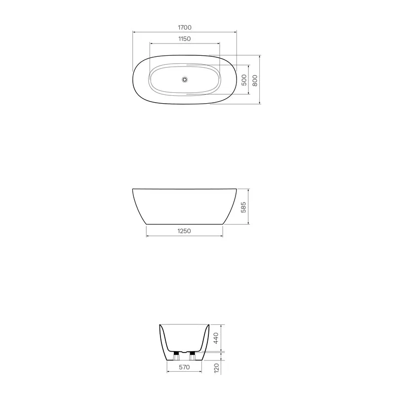 Parisi Ellisse Freestanding Bath - Image 4