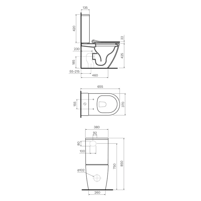 Parisi Ellisse II Rimless Wall Faced Toilet Suite with Pressalit Seat - Image 2
