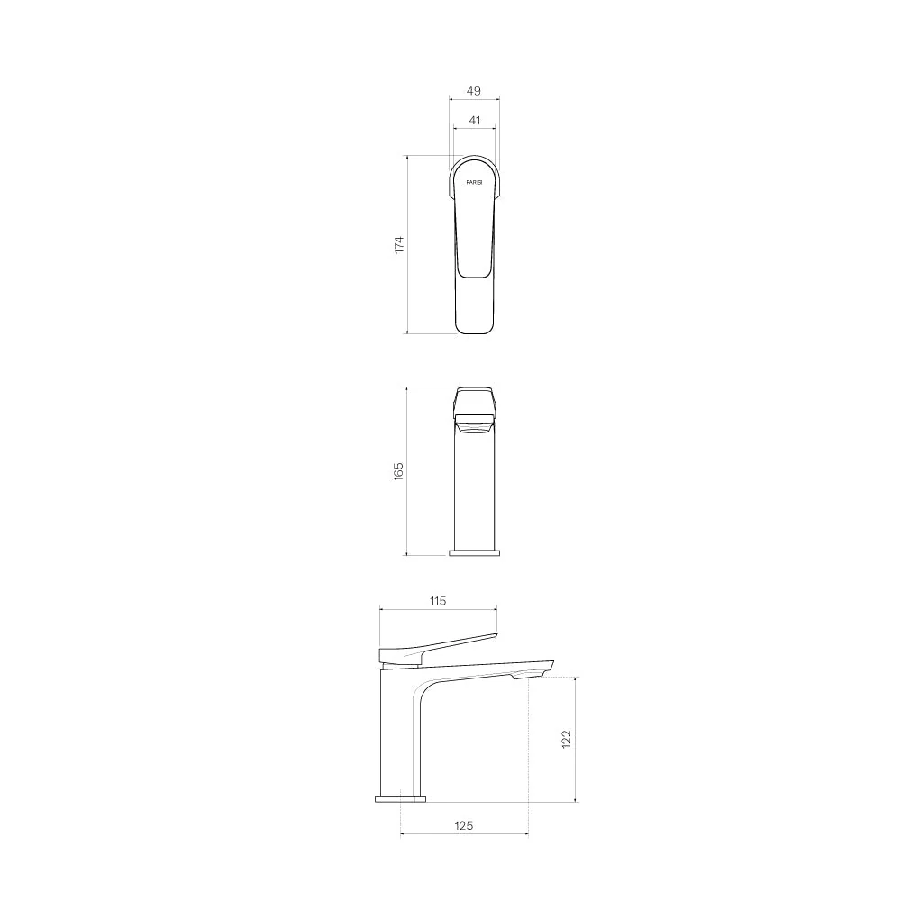 Parisi Float Basin Mixer - Brushed Nickel - Image 2