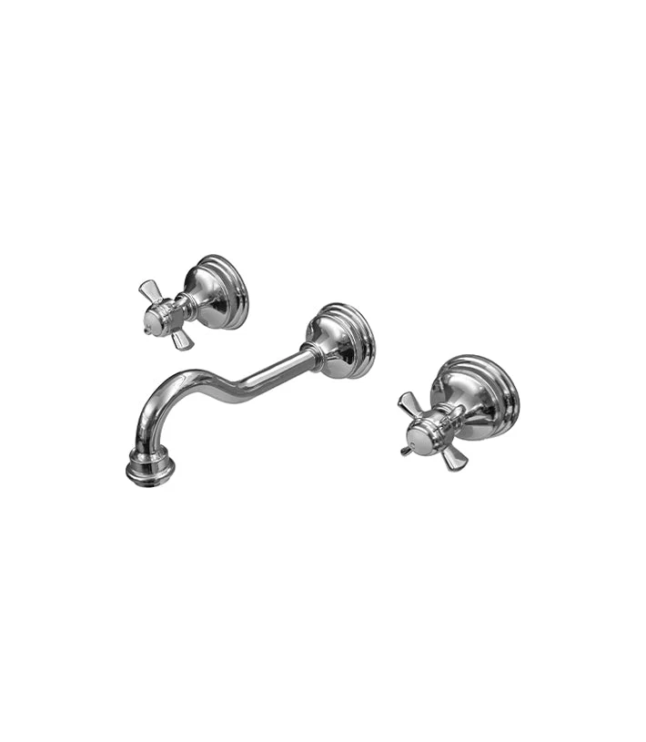 Parisi Hermitage Basin/Bath Wall Set (Cross Handle)