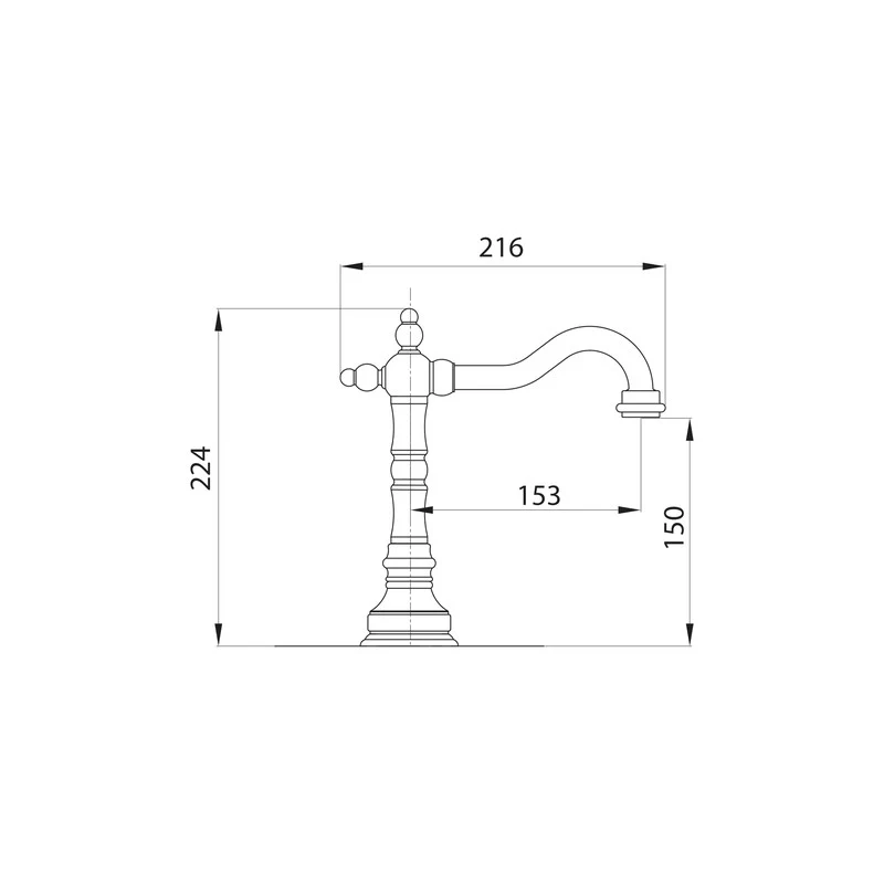 Parisi Hermitage Hob Spout - Image 2