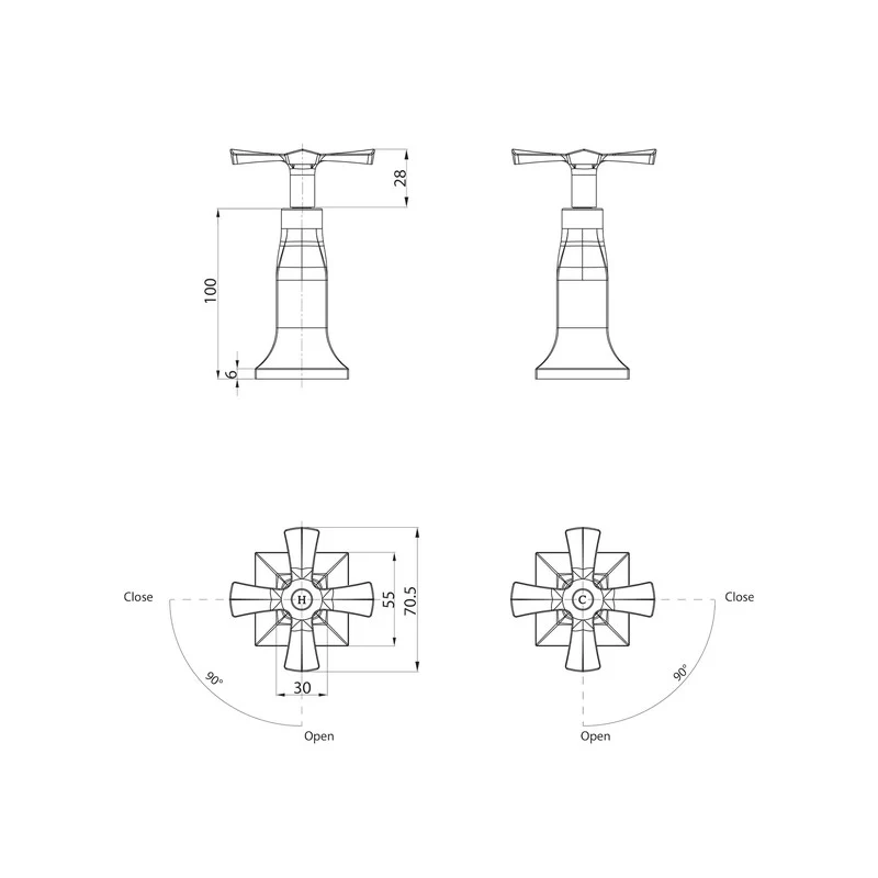 Parisi Jazz Cross Wall Top Assemblies - Image 2