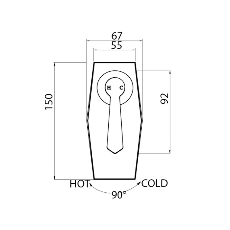 Parisi Jazz Lever Wall Mixer - Image 2