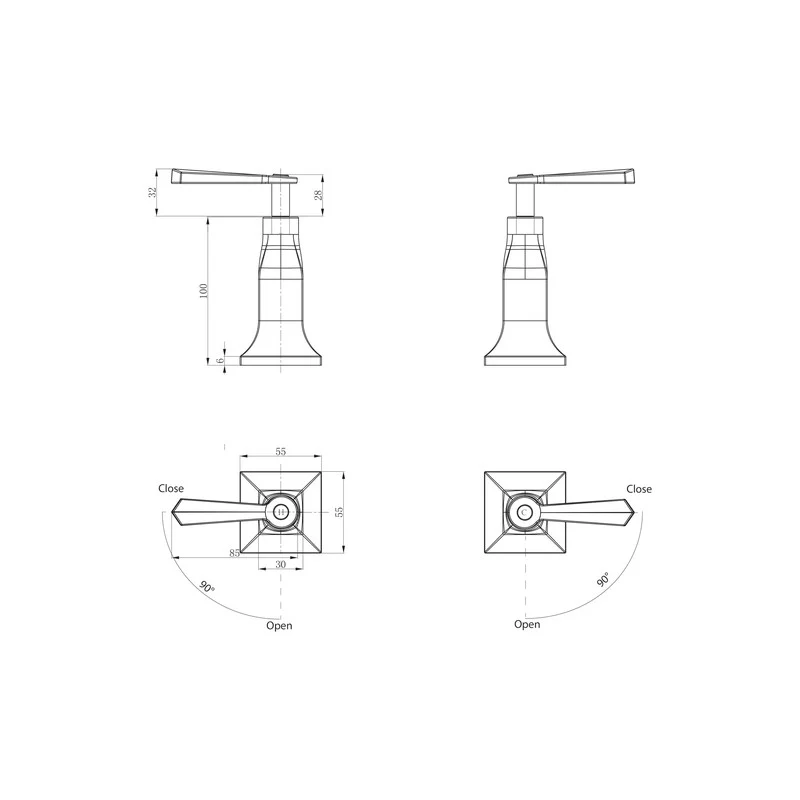 Parisi Jazz Lever Wall Top Assemblies - Image 2