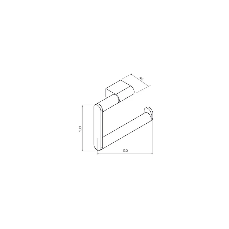 Parisi L'Hotel Toilet Roll Holder (Right) - Matt Black - Image 2