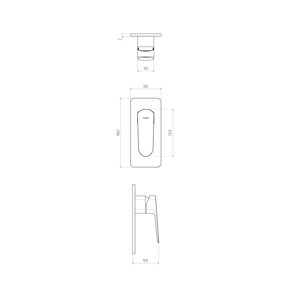Parisi Loom Wall Mixer - Chrome - Image 2