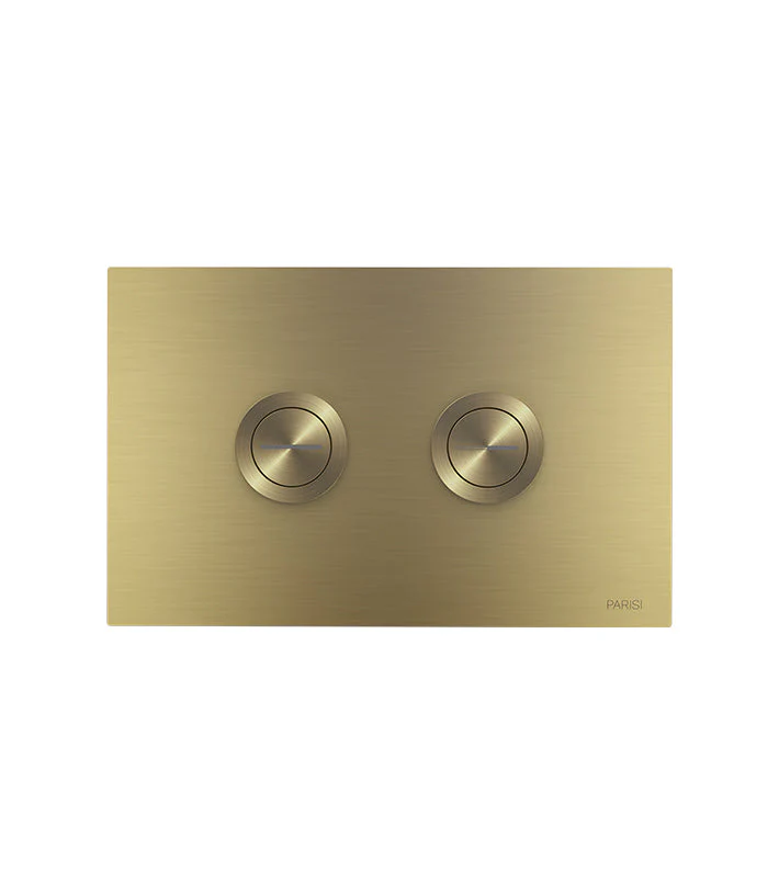 Parisi Pneumatic Twin Button Set - Brushed Brass