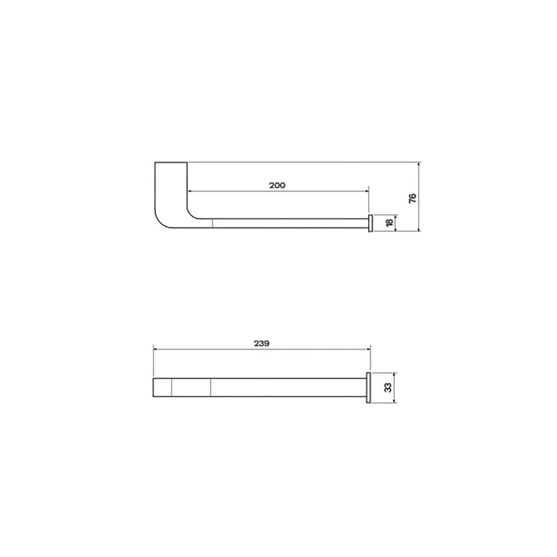 Parisi Quasar Hand Towel Rail 240mm - Image 2