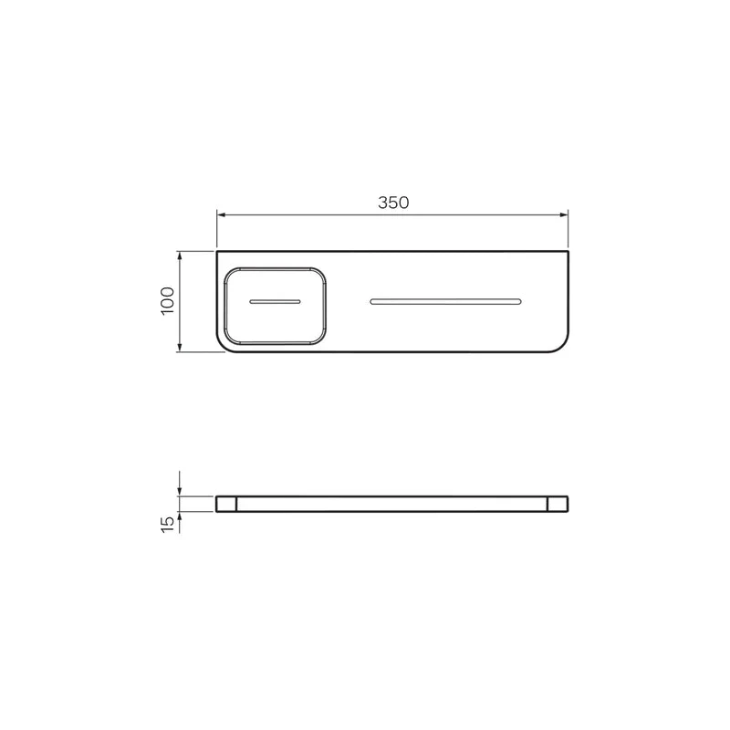 Parisi Quasar Shower Shelf 350mm - Image 2