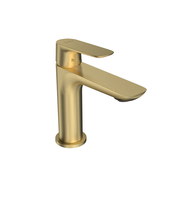 Parisi Slim II Basin Mixer - Brushed Brass