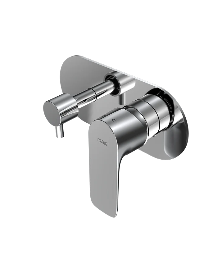 Parisi Slim II Wall Mixer with 2-Way Diverter - Chrome