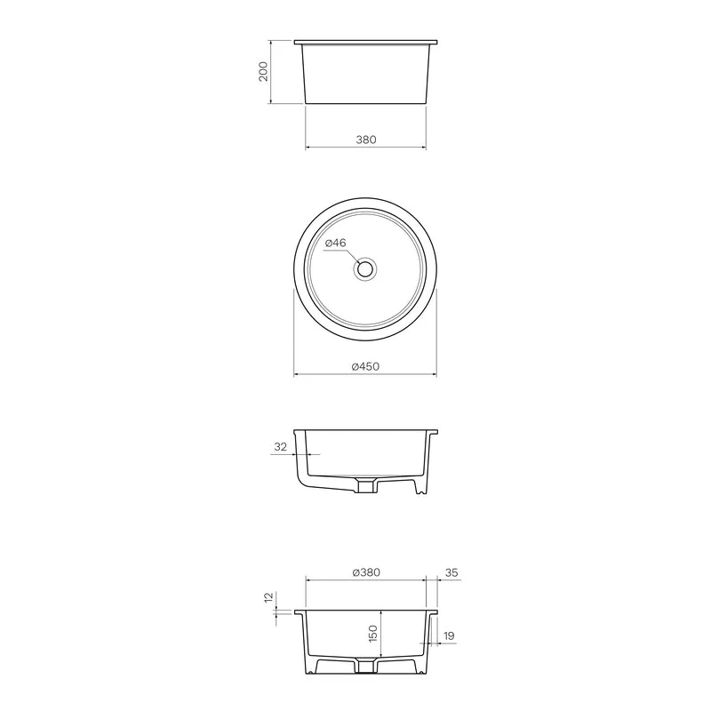 Parisi Todo Undercounter Basin - Image 2