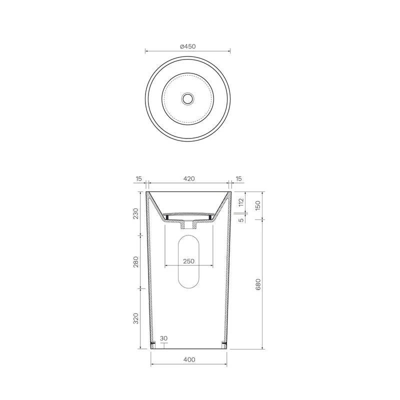 Parisi Tondo Column Basin - Image 2