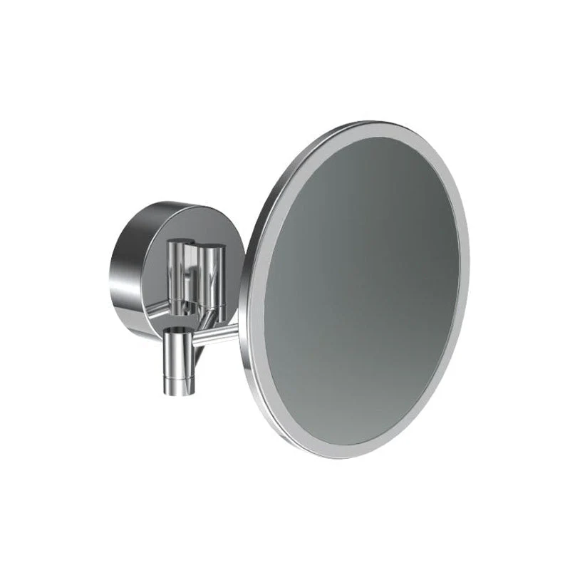 Parisi Tondo II Round Magnifying X5 Mirror with Dual Light- Chrome