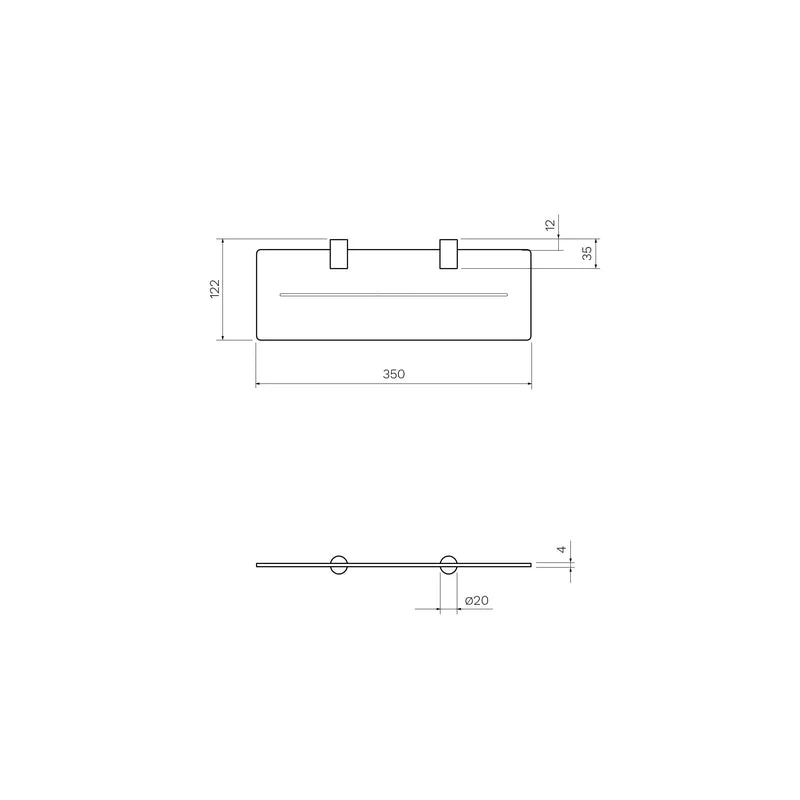 Parisi Tondo Shelf 350mm - Chrome - Image 2