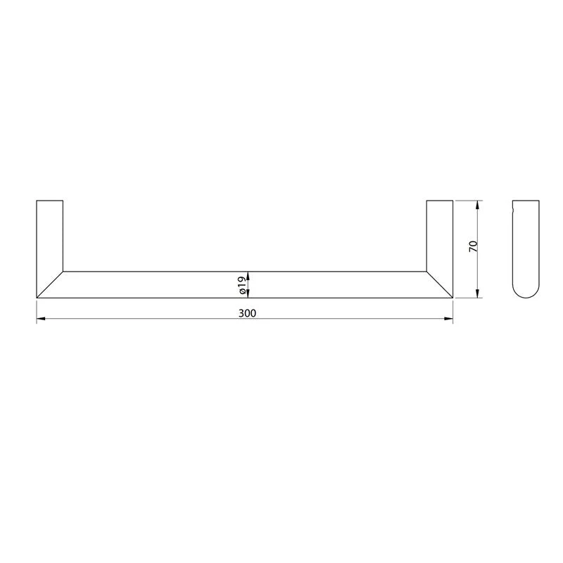 Parisi Tondo Single Towel Rail 300mm - Fucile - Image 2