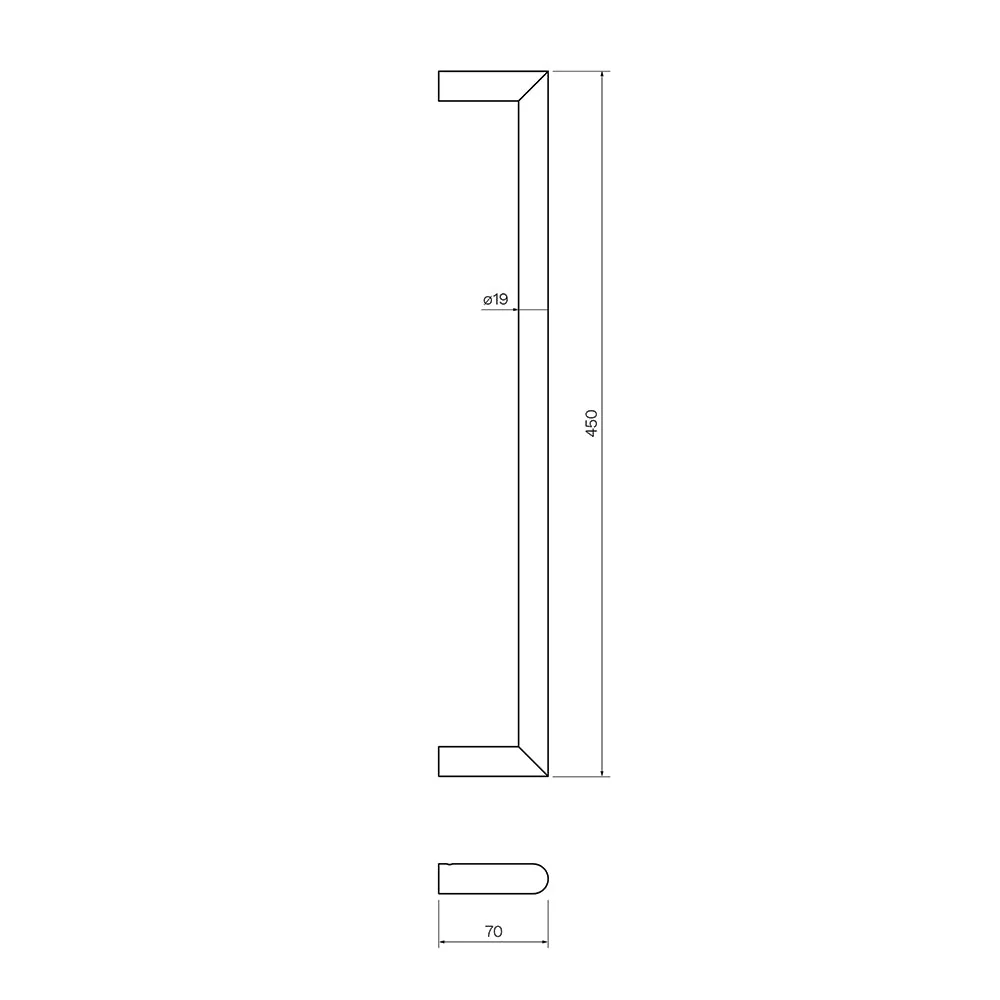 Parisi Tondo Single Towel Rail 450mm - Image 2