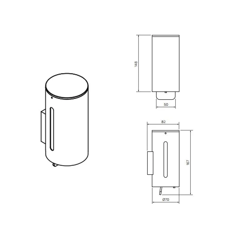 Parisi Tondo Wall Mounted Shower Soap Dispenser - Fucile - Image 2