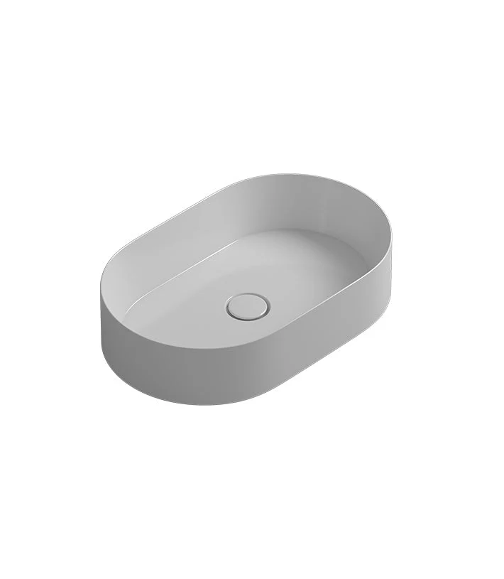 Parisi Track Oval 600 x 380 Bench Basin - White Gloss