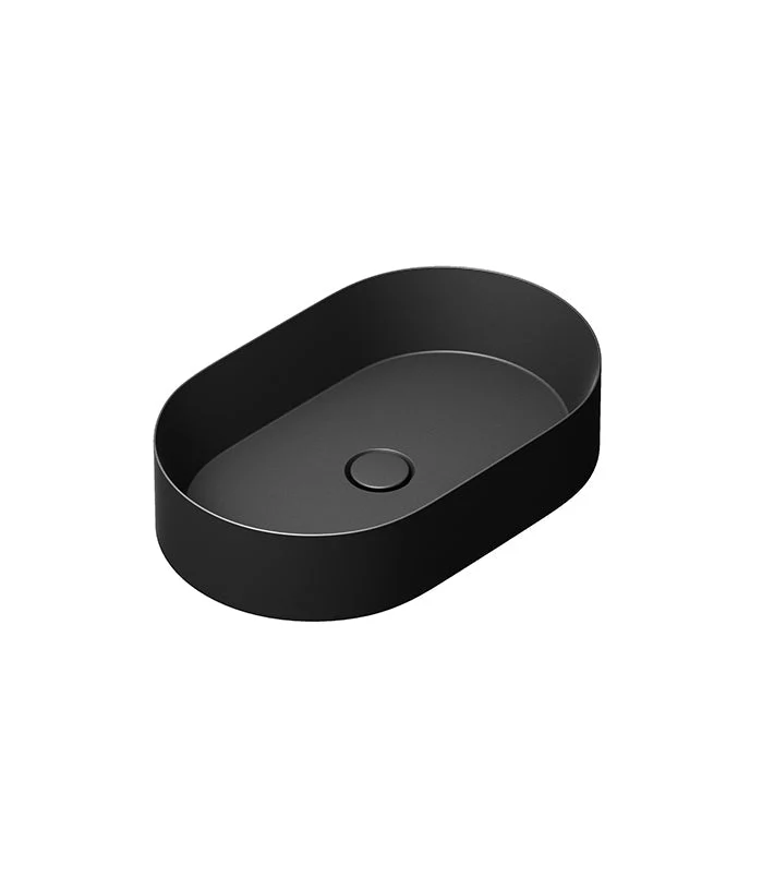 Parisi Track Oval 600 x 380 Bench Basin - Matt Black