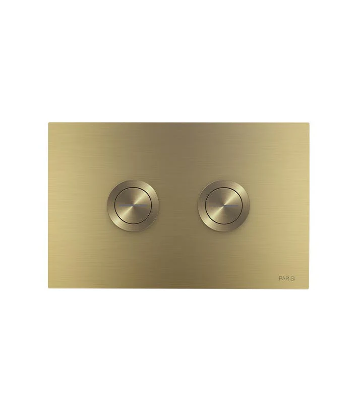 Parisi Twin Button Set for Low Level Cisterns - Brushed Brass
