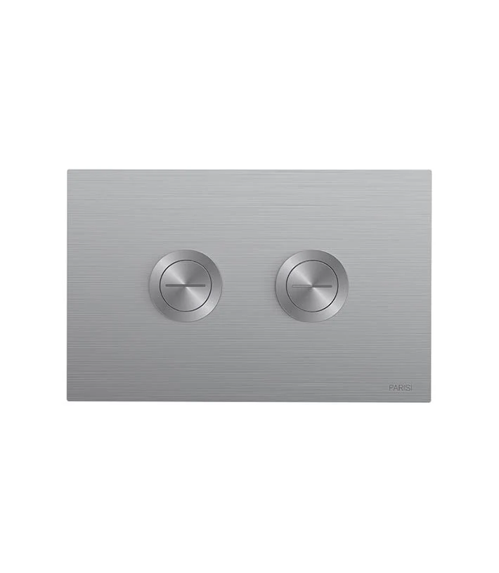 Parisi Twin Button Set for Low Level Cisterns - Brushed Chrome
