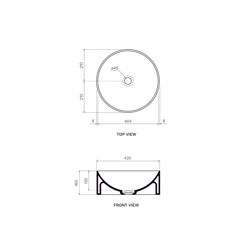 Parisi Twinset Slim 420 Bench Basin - Milky White - Image 2