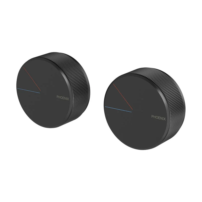 Phoenix Axia Twin Shower Mixer / Wall Mixer - Black Matte