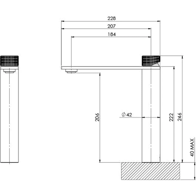 Phoenix Axia Vessel Mixer - Brushed Nickel - Image 2