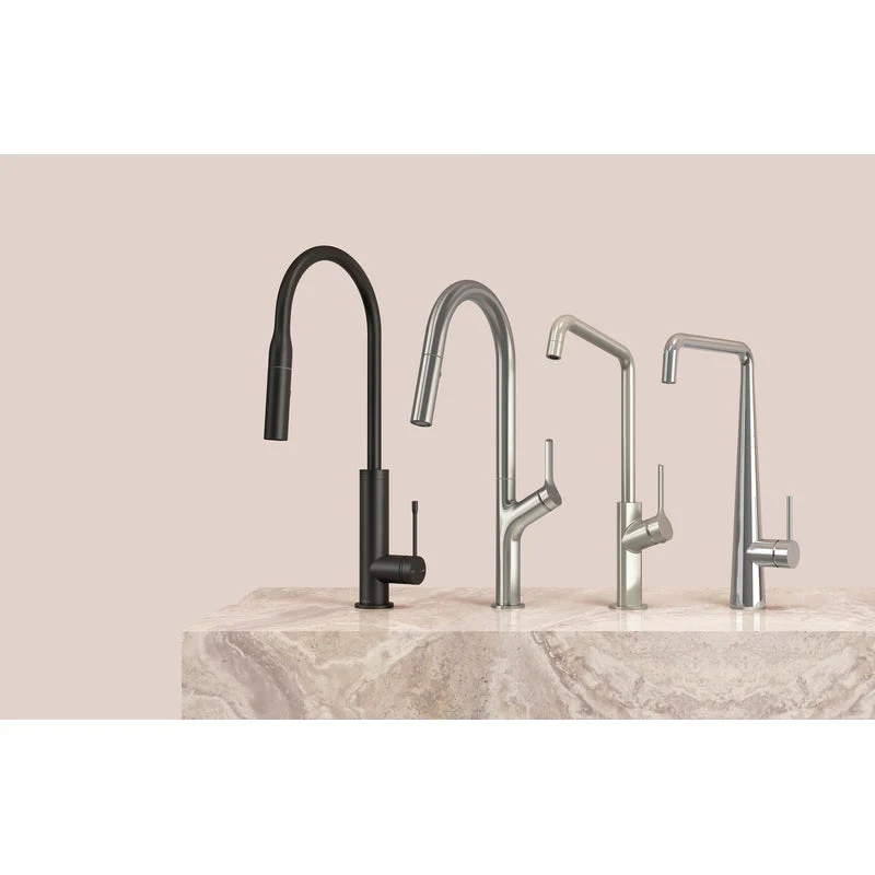 Phoenix Deja Pull Out Sink Mixer 220mm - Black Matte - Image 4