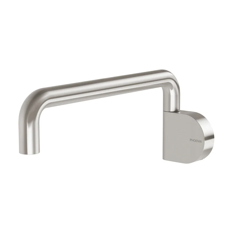 Phoenix Designer Swivel Bath Outlet 230mm Round - Brushed Nickel