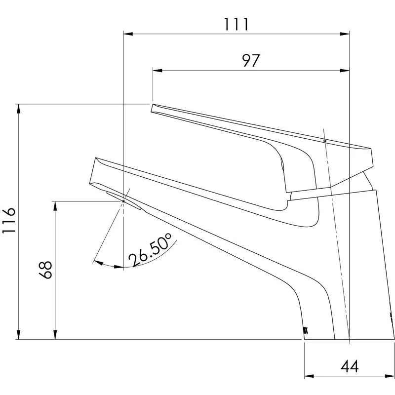 Phoenix Ivy MKII Fixed Basin Mixer - Black Matte - Image 2