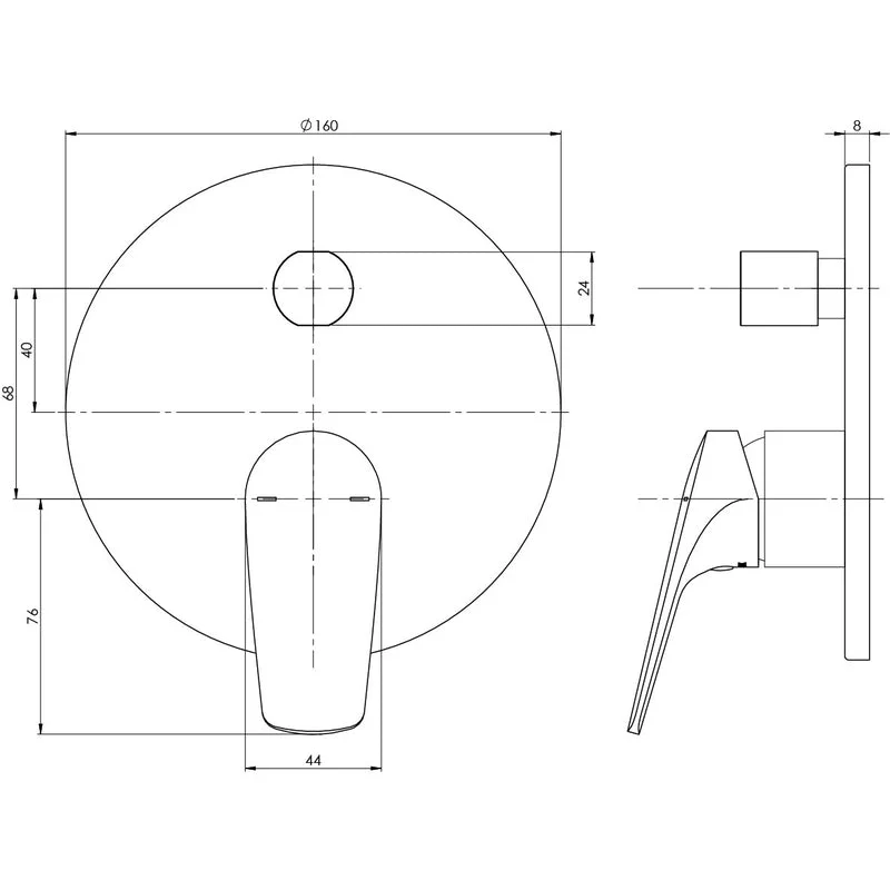 Phoenix Ivy MKII Shower / Bath Diverter Mixer Trim Kit - Chrome - Image 2