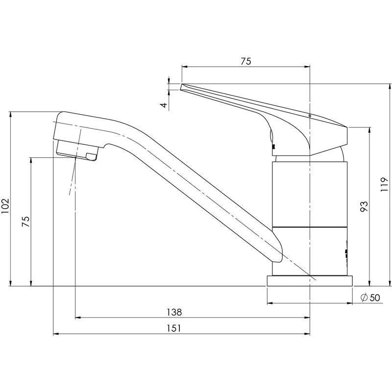 Phoenix Ivy MKII Swivel Basin Mixer - Black Matte - Image 2