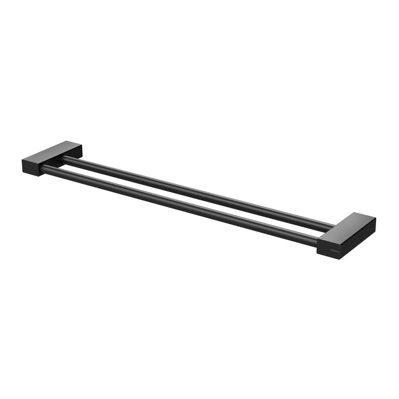 Phoenix Lexi MKII Double Towel Rail 600mm - Black Matte