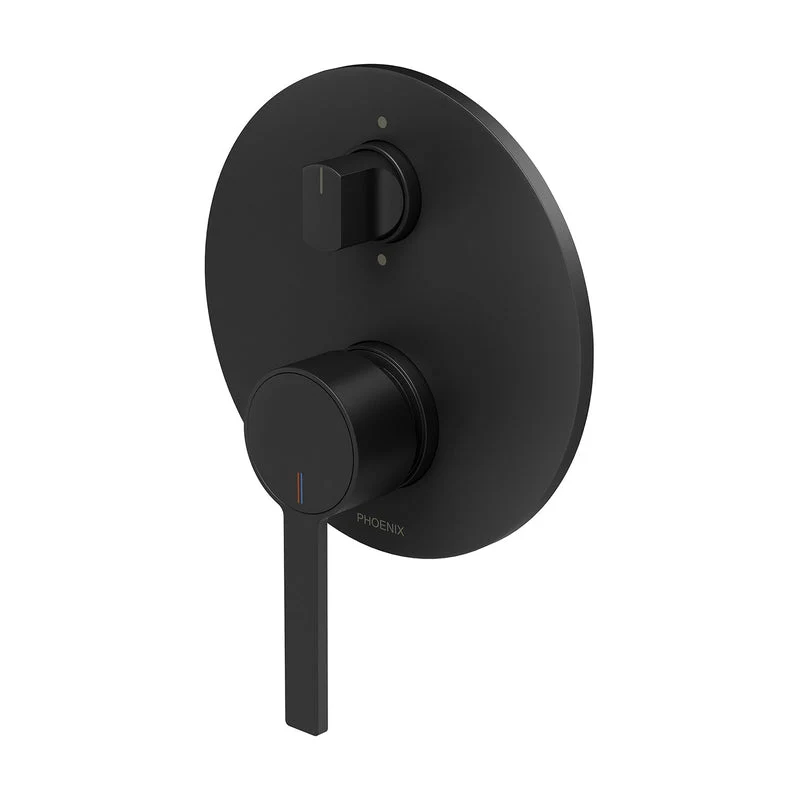 Phoenix Lexi MKII Wall Shower / Bath Diverter Mixer - Black Matte