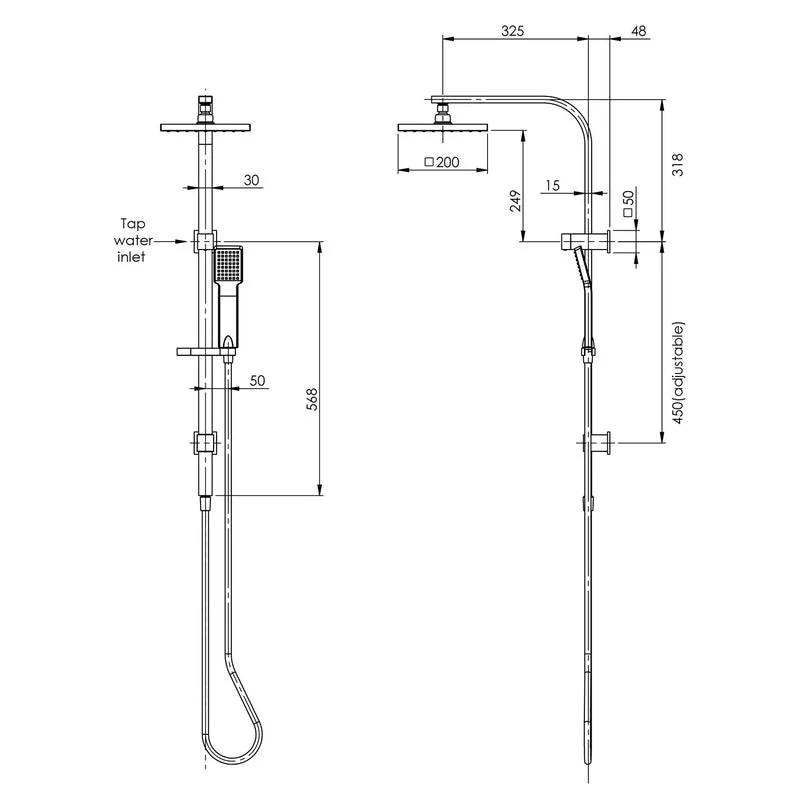 Phoenix Lexi Twin Shower - Chrome - Image 2
