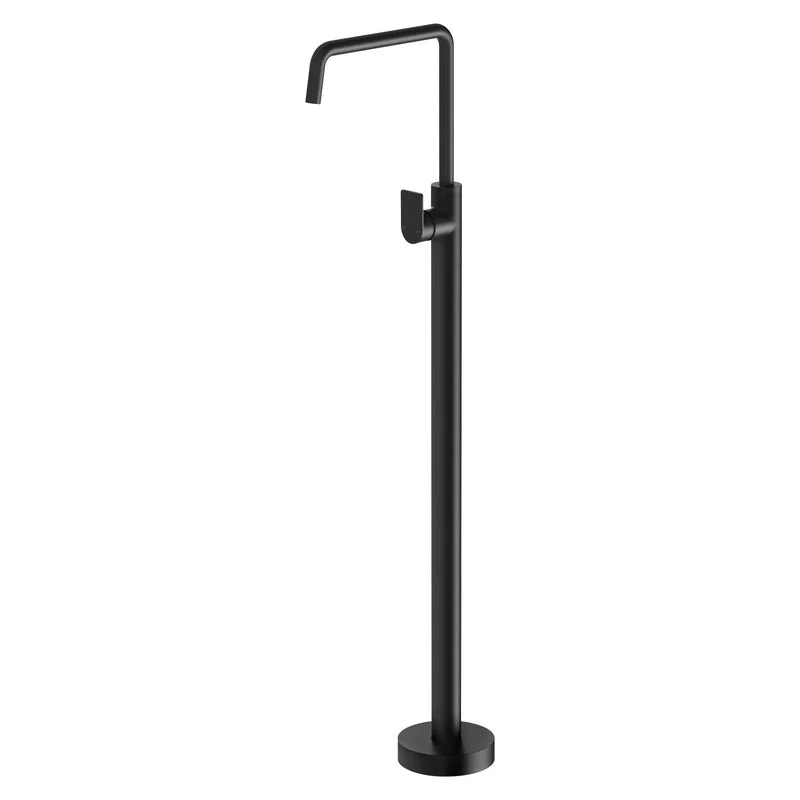 Phoenix Mekko Floor Mounted Bath Mixer - Black Matte