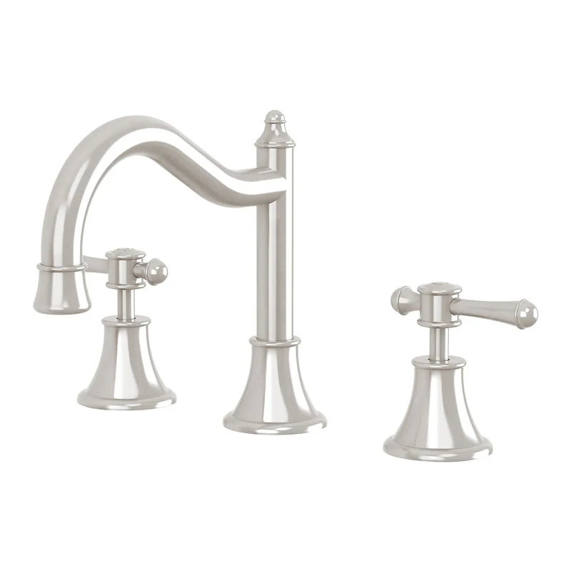 Phoenix Nostalgia Lever Basin Set Shepherds Crook - Brushed Nickel