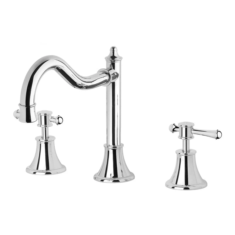 Phoenix Nostalgia Lever Basin Set Shepherds Crook - Chrome