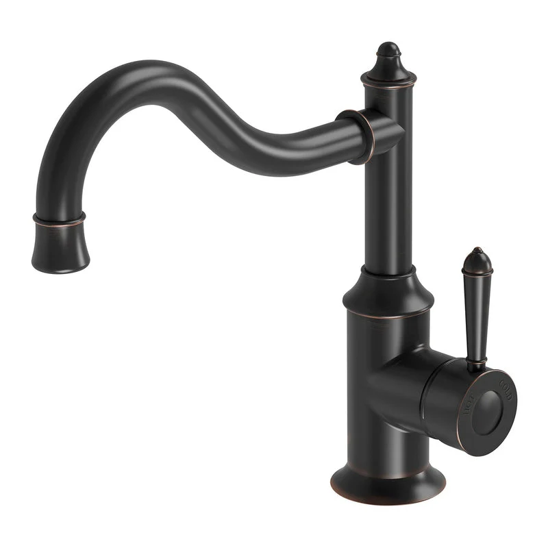 Phoenix Nostalgia Kitchen Sink MIxer Tap 220mm Shepherds Crook - Antique Black