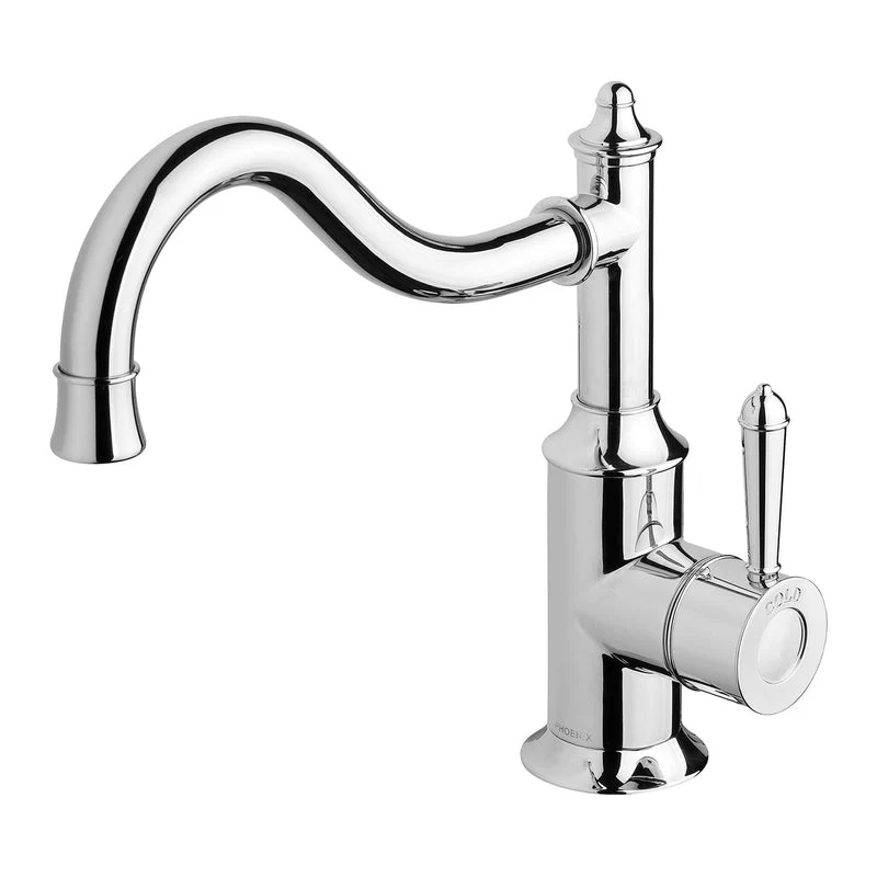 Phoenix Nostalgia Kitchen Sink MIxer Tap 220mm Shepherds Crook - Chrome