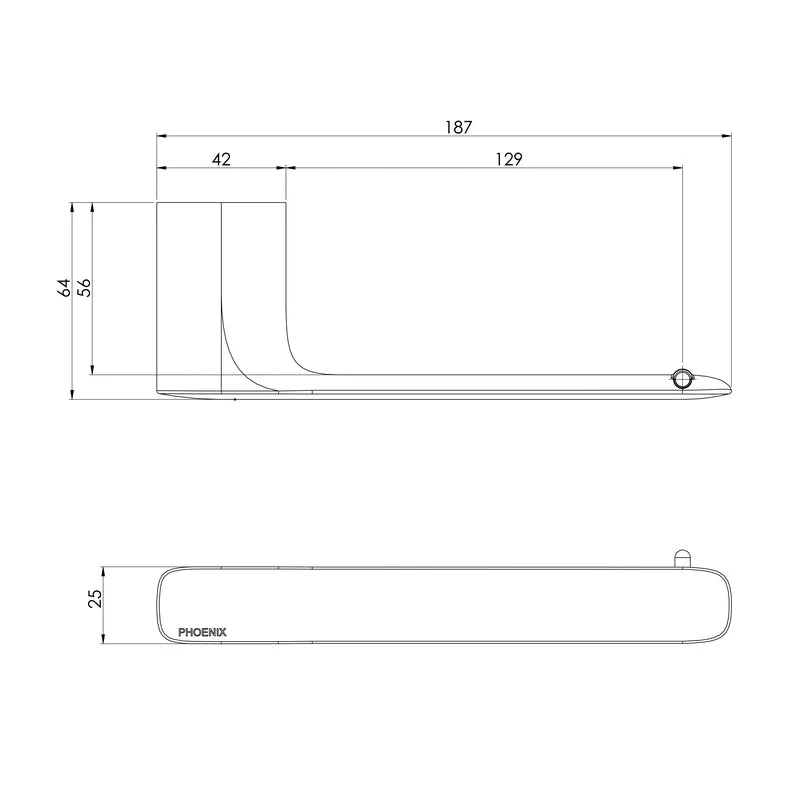 Phoenix Nuage Toilet Roll Holder - Brushed Carbon - Image 2
