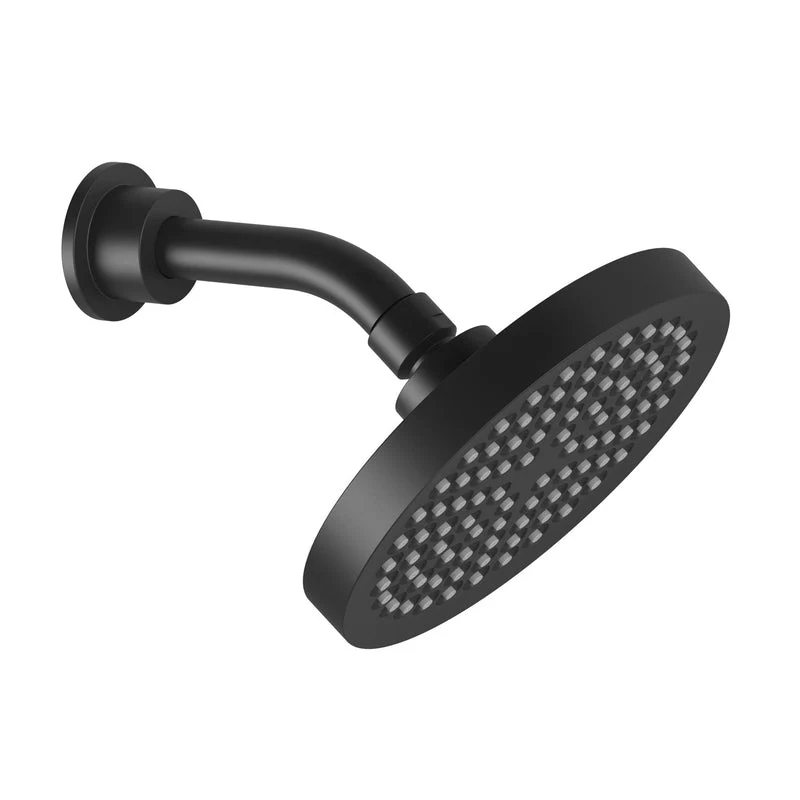 Phoenix Pina Shower Arm & 150mm Round Rose - Black Matte
