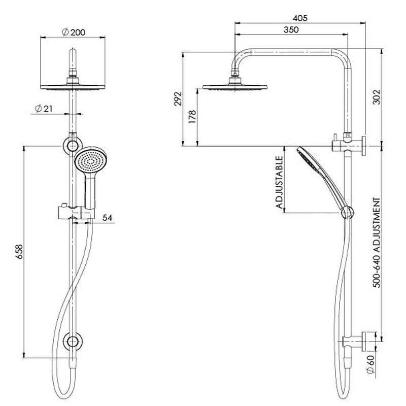 Phoenix Pina Twin Shower - Chrome - Image 2