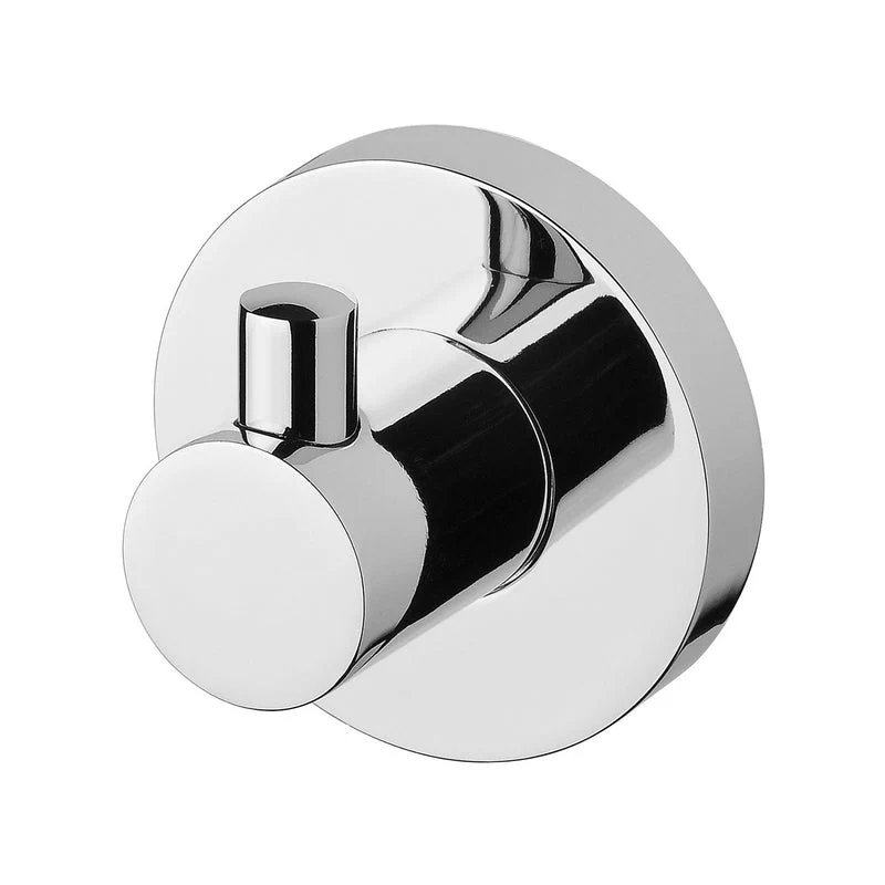 Phoenix Radii Robe Hook Round Plate - Chrome