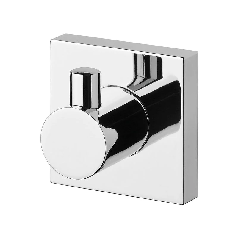 Phoenix Radii Robe Hook Square Plate - Chrome